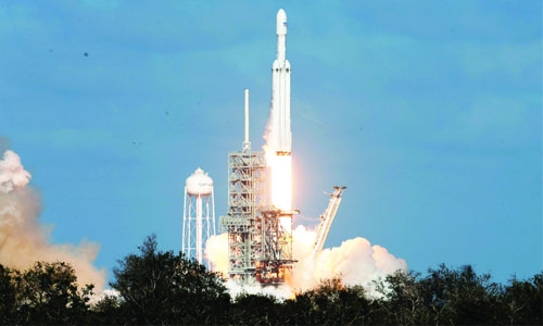 Elon Musk’s Falcon rocket soars to space