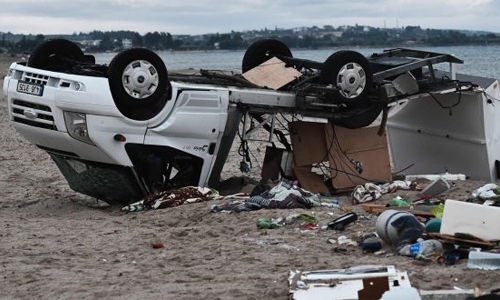 Fierce storms tear through Greece Fierce storms tear through Greece