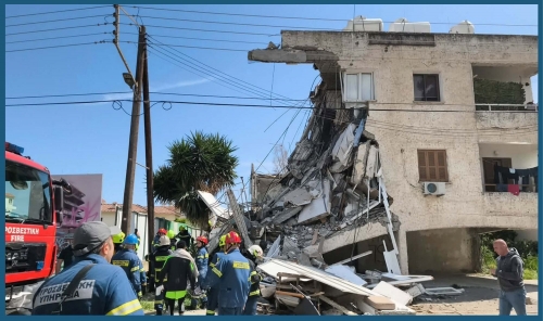 Cyprus building collapse kills 2, injures 4