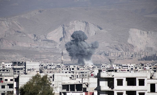 22 air strikes near Syria capital as fighting 'freeze' ends 22 air strikes near Syria capital as fighting 'freeze' ends