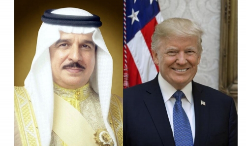 HM King Hamad Emphasizes sustain diplomatic efforts in Call with President Trump HM King Hamad Emphasizes sustain diplomatic efforts in Call with President Trump