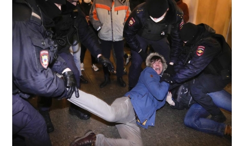 Over 1,700 Russians arrested for protests against country's invasion of Ukraine