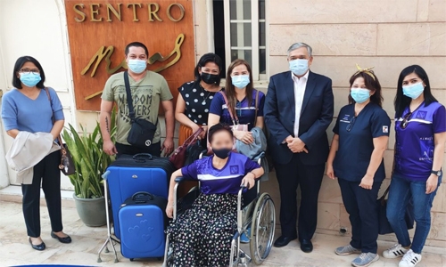 Filipino stroke patient returns home from Bahrain Filipino stroke patient returns home from Bahrain