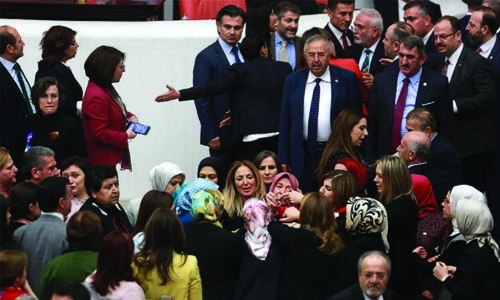 Turkish MPs hurt in brawl over constitution reform