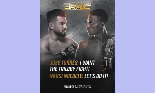 “Let’s do it” –New BRAVE CF champion Nkosi Ndebele signs off on trilogy fight with “Shorty” Torres