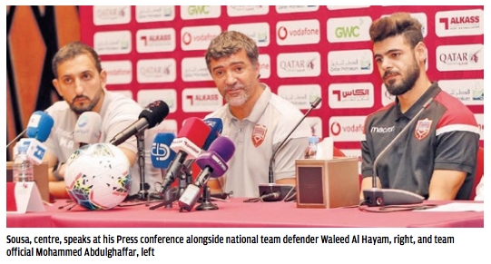 Sousa stresses Bahrain’s need for a win today 