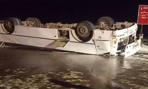 30 workers injured in bus-truck collision in RAK 30 workers injured in bus-truck collision in RAK