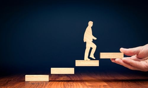 Mentoring - step-ladder of success