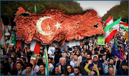 Turkey Blocks Iranian Protesters Outside Consulate in Istanbul Turkey Blocks Iranian Protesters Outside Consulate in Istanbul