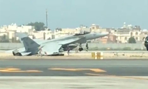 Crash-landed F18 aircraft  was on training mission