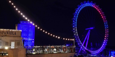 London Eye lit by Facebook election chat London Eye lit by Facebook election chat