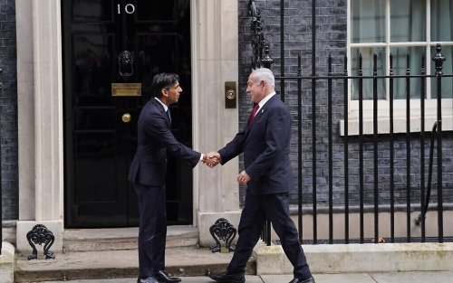 UK’s Sunak stresses democratic values’ in talks with Netanyahu