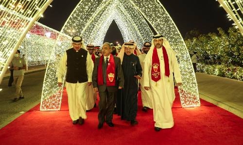 Illuminated gates light up Bahrain National Day celebrations 