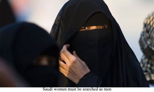 Saudi women must be searched as men