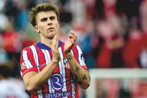 Atletico’s Barrios to miss Arsenal tie with thigh injury