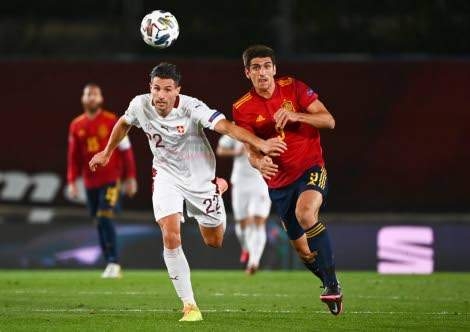 Spain edge Swiss, Germany beat Ukraine in Nations League