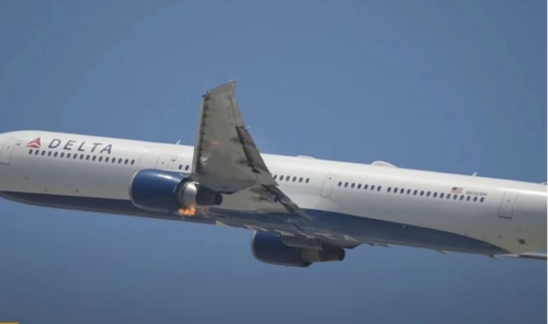 Frightening Moment as Plane Catches Fire During Takeoff in Los Angeles
