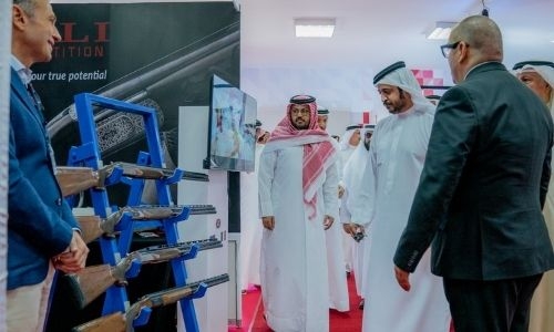 HH Shaikh Khalid attends inauguration of shooting and hunting exhibition
