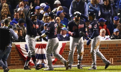 Indians rip Cubs to reach brink of World Series title Indians rip Cubs to reach brink of World Series title
