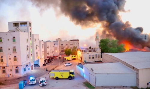 Wood Warehouse Fire Brought Under Control in Salhiya Wood Warehouse Fire Brought Under Control in Salhiya
