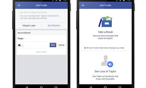 Facebook tests tools for dealing with former loves Facebook tests tools for dealing with former loves