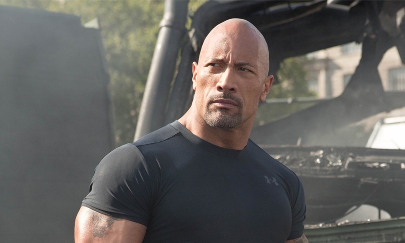 Dwayne’s daughter paints his nails