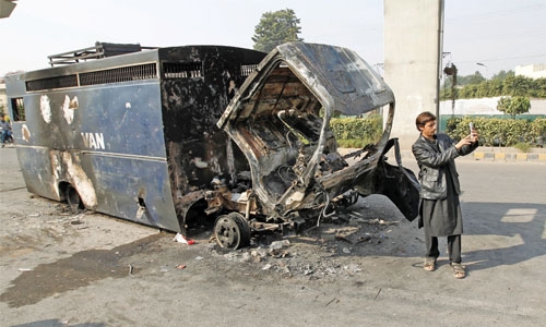 Protests enter 2nd day in Pakistan