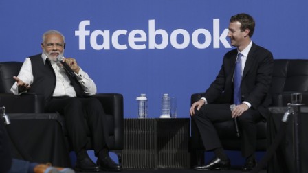 India PM makes rock star appearance at Facebook
