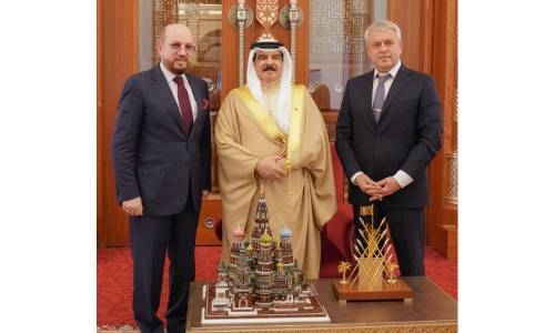 HM King Hamad presented with miniature model of Orthodox Church HM King Hamad presented with miniature model of Orthodox Church