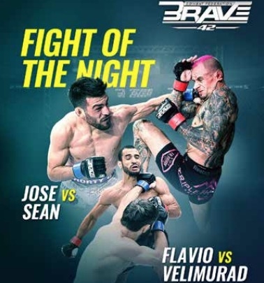 Two quarter-final tournament bouts earn fight of the night honours for BRAVE CF 42