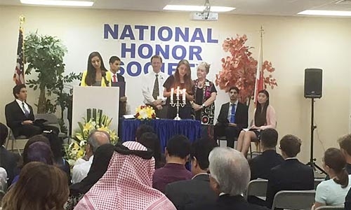 National Honor Society Induction at Bahrain School