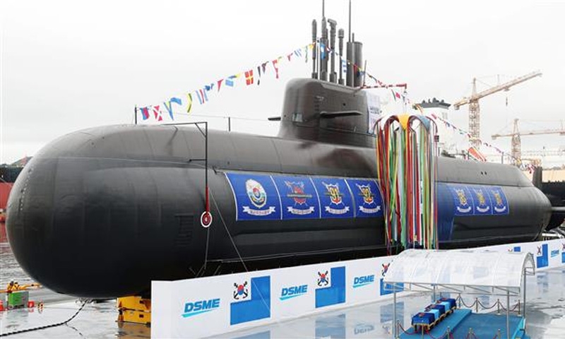 South Korea launches new submarine South Korea launches new submarine