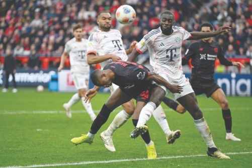 Nine-man Bayern fight to draw at Leverkusen Nine-man Bayern fight to draw at Leverkusen