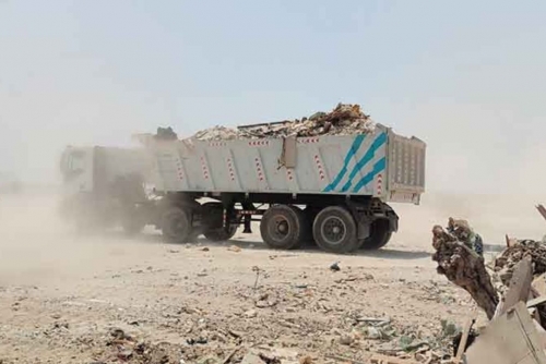 3,180 tonnes of waste cleared from Block 955, Hafeera 3,180 tonnes of waste cleared from Block 955, Hafeera