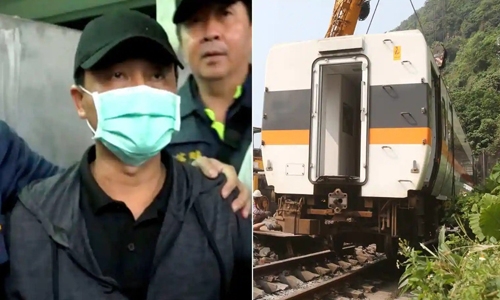 Truck driver makes tearful apology following Taiwan rail crash
