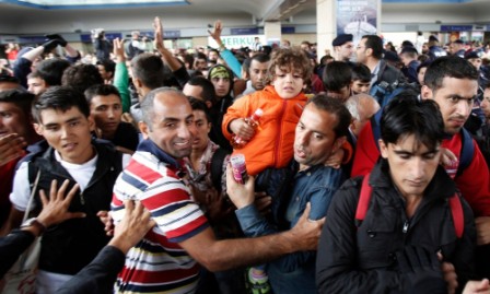 Migrants stream into Austria hoping to move to destination Germany Migrants stream into Austria hoping to move to destination Germany