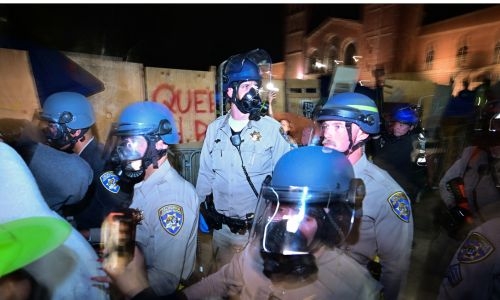 Clashes erupt at pro-Gaza protests in University of California, Los Angeles