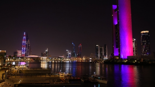 Bahrain Landmarks Light Up Red, White and Blue as US Marks 250 Years
