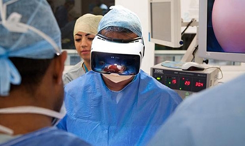 British cancer op streamed in virtual reality 'world first' British cancer op streamed in virtual reality 'world first'