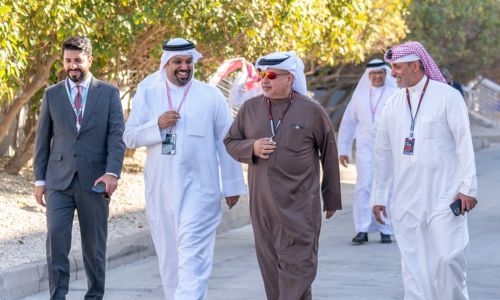 HRH Prince Salman visits BIC for F1 tests
