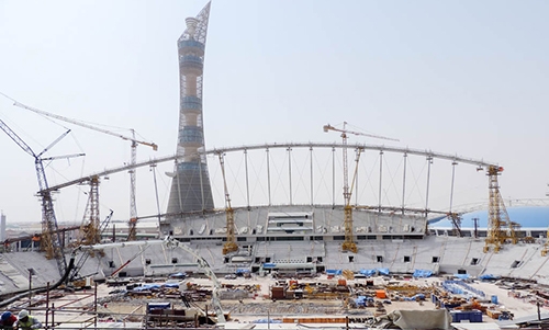 Qatar says six workers hurt building World Cup venues
