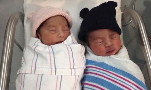 California twins born in two different years California twins born in two different years