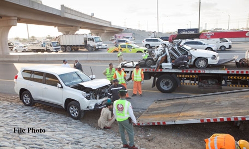 Six injured in Sharjah accident