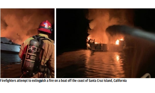 Over 30 trapped on burning boat off California, many feared dead