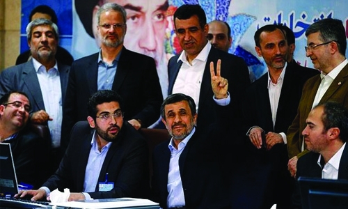 Iran's Ahmadinejad registers to run for president
