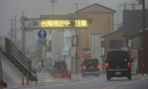 Hundreds of flights grounded as typhoon slams Japan