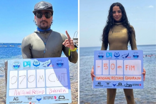 Freediving team sets national records at the Dahab Freediving Championship