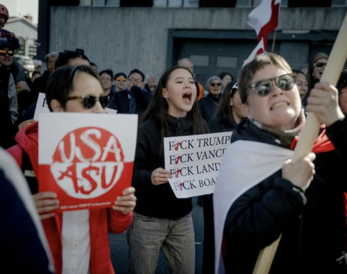 Greenlanders Protest Trump as US Opens New Consulate in Nuuk Greenlanders Protest Trump as US Opens New Consulate in Nuuk
