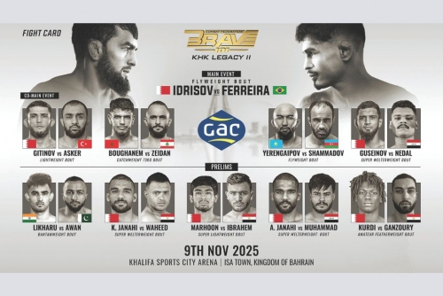 Full Card announced for BRAVE CF 101 on November 9