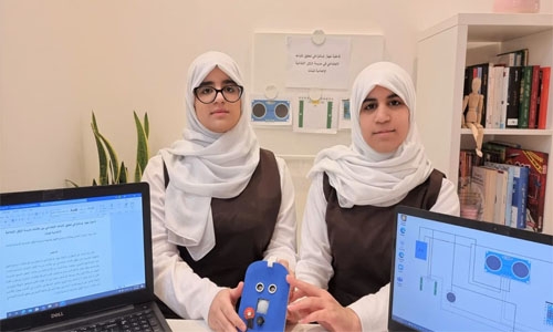 Two Bahrain sisters invent social distancing device